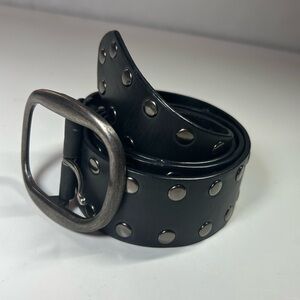 Bluenotes Mens, Women’s Black PU Leather Belt with stud/ rivet detail. S…